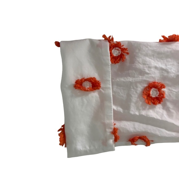 Gabrielle5 Women's Floral Blazer - White and Orange size L 100% Cotton - Picture 7 of 9